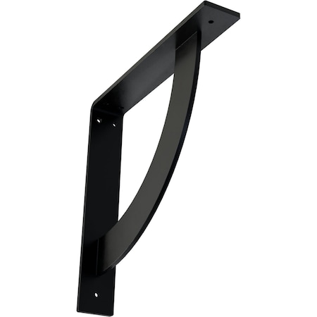 Ekena Millwork Bulwark Steel Bracket, Powder Coated Black 2"W x 12"D x 12"H BKTM02X12X12BUPBL